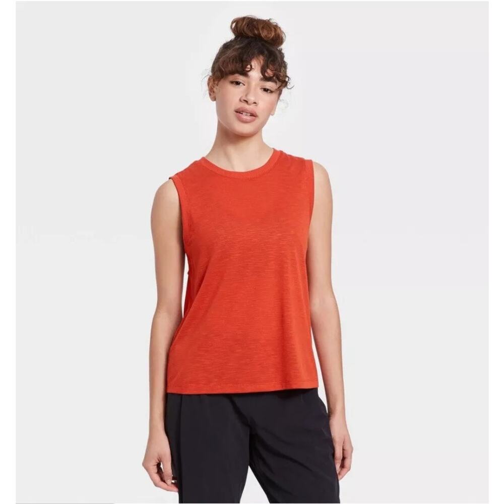 Target All in Motion Open Back Workout Tank Orange Medium
